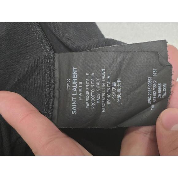 Saint Laurent Paris Star Collar Logo T-Shirt – Black - Picture 4 of 4